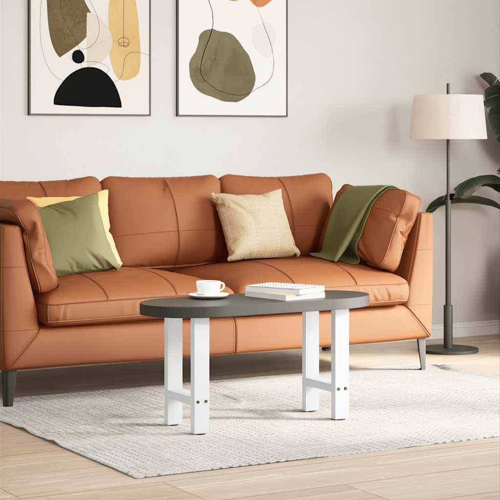 vidaXL Couchtischbeine Weiß 2 Stk. 28x(42-43) cm Stahl