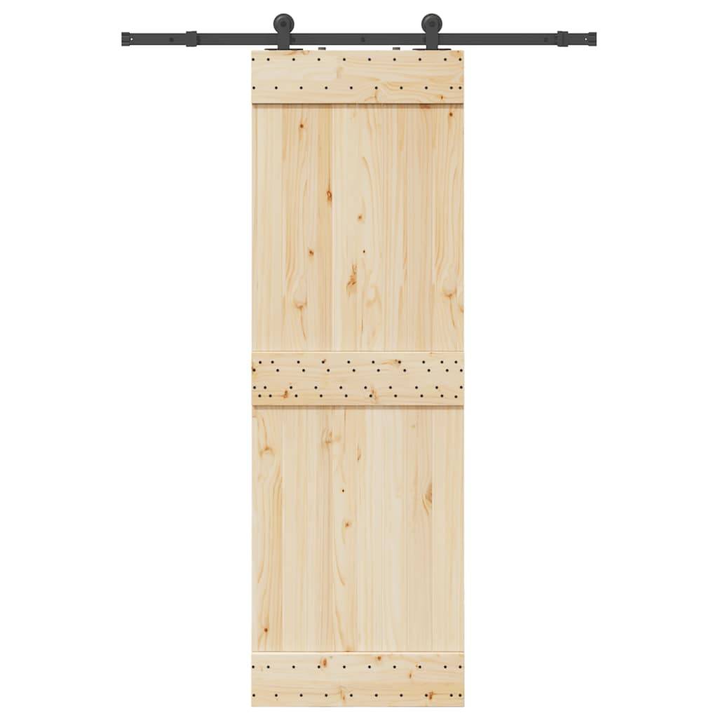 vidaXL Schiebetürbeschlag-Set 152,5 cm Stahl Schwarz