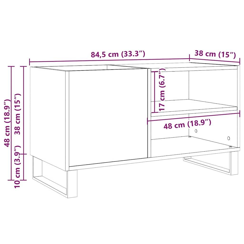 vidaXL Plattenschrank Altholz-Optik 84,5x38x48 cm Holzwerkstoff