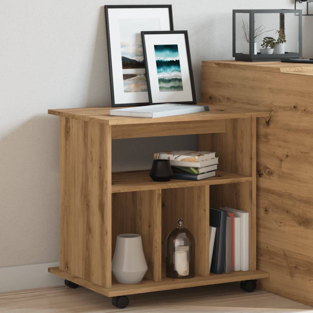 vidaXL Rollcontainer Artisan-Eiche 60x45x60 cm Holzwerkstoff