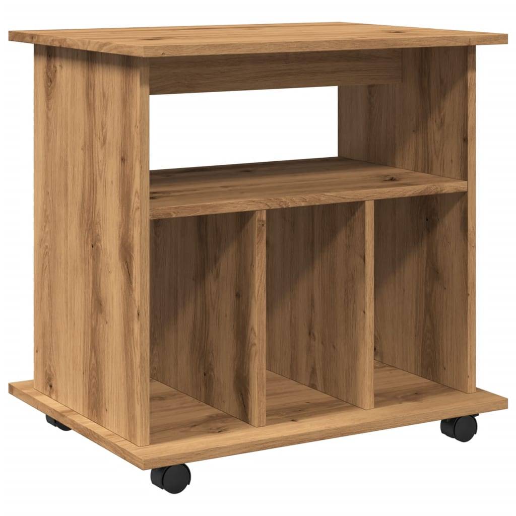 vidaXL Rollcontainer Artisan-Eiche 60x45x60 cm Holzwerkstoff