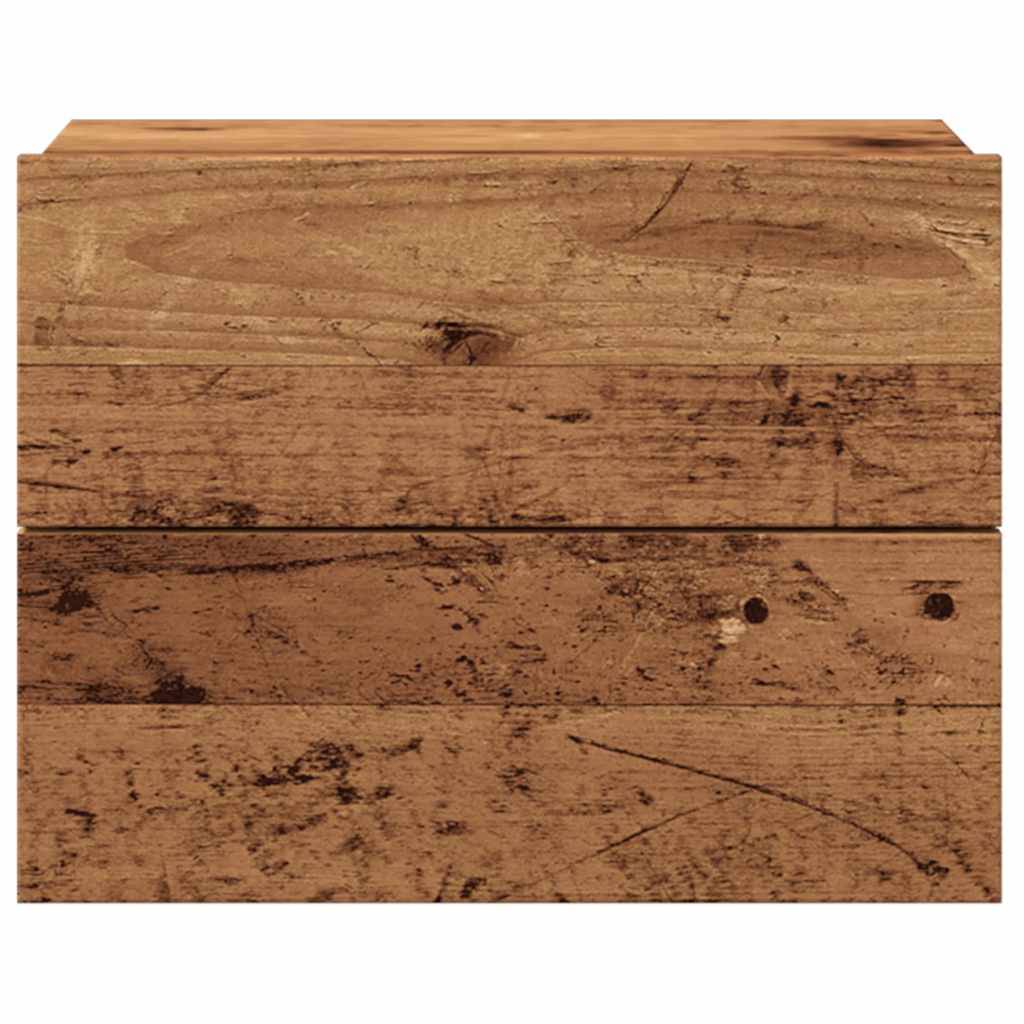 vidaXL Wand-Nachttische 2 Stk. Altholz-Optik 40x32x30 cm