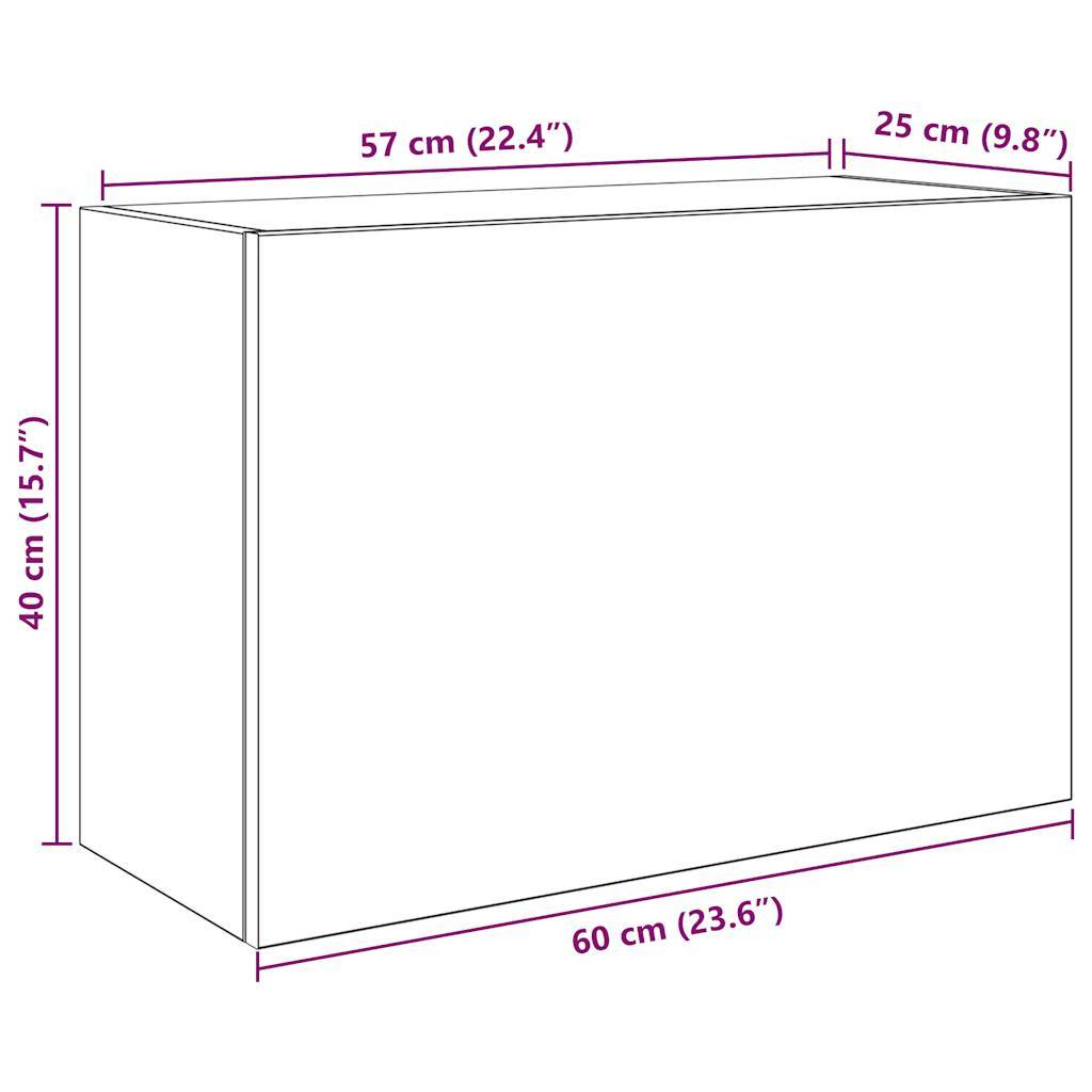 vidaXL Bad-Wandschrank Altholz-Optik 60x25x40 cm Holzwerkstoff