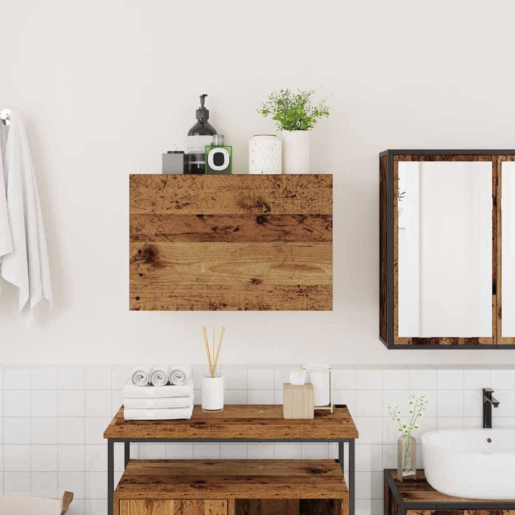 vidaXL Bad-Wandschrank Altholz-Optik 60x25x40 cm Holzwerkstoff