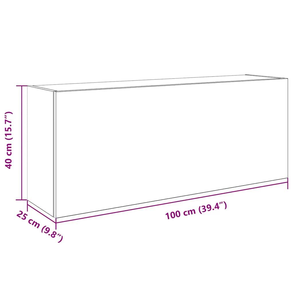 vidaXL Bad-Wandschrank Betongrau 100x25x40 cm Holzwerkstoff