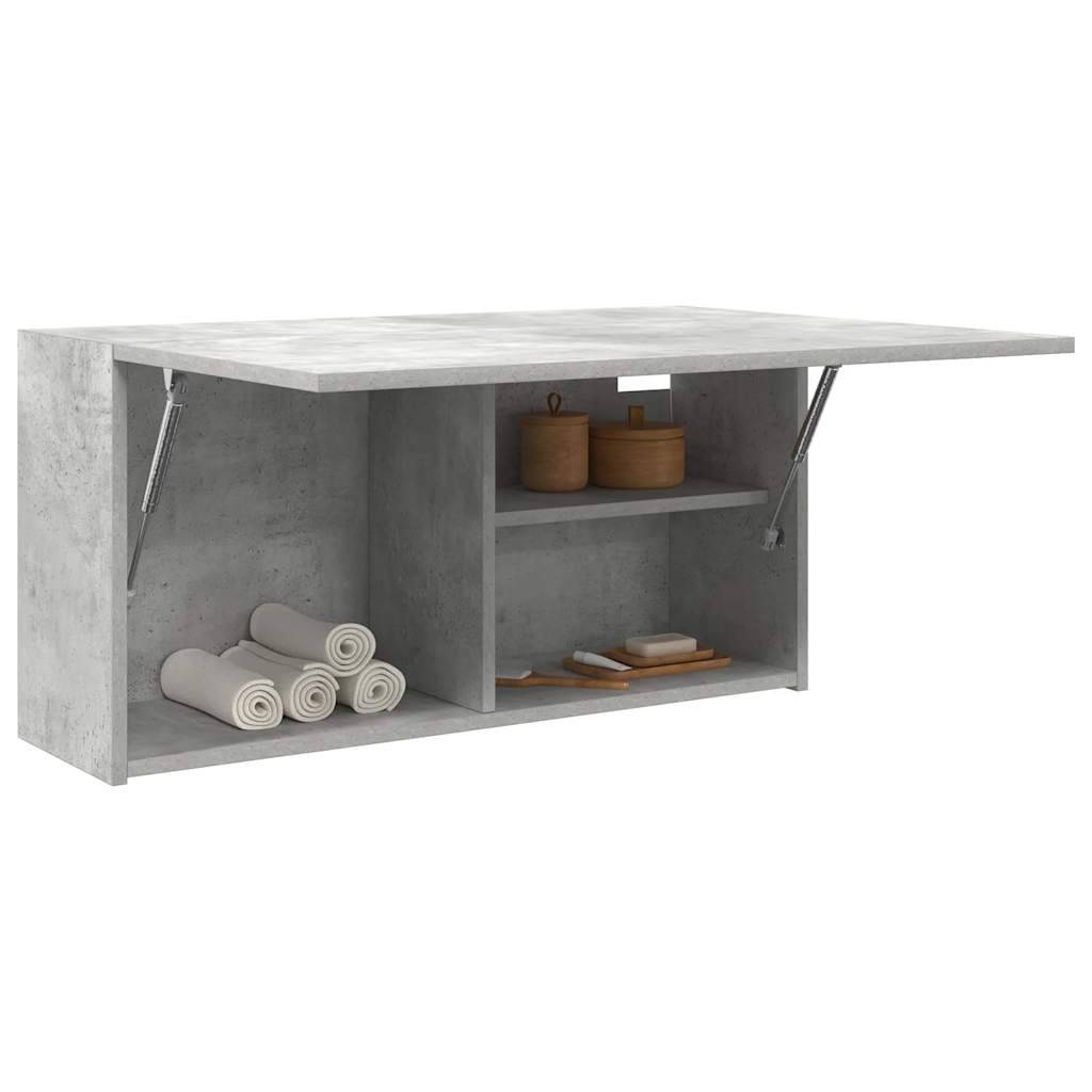 vidaXL Bad-Wandschrank Betongrau 80x25x40 cm Holzwerkstoff