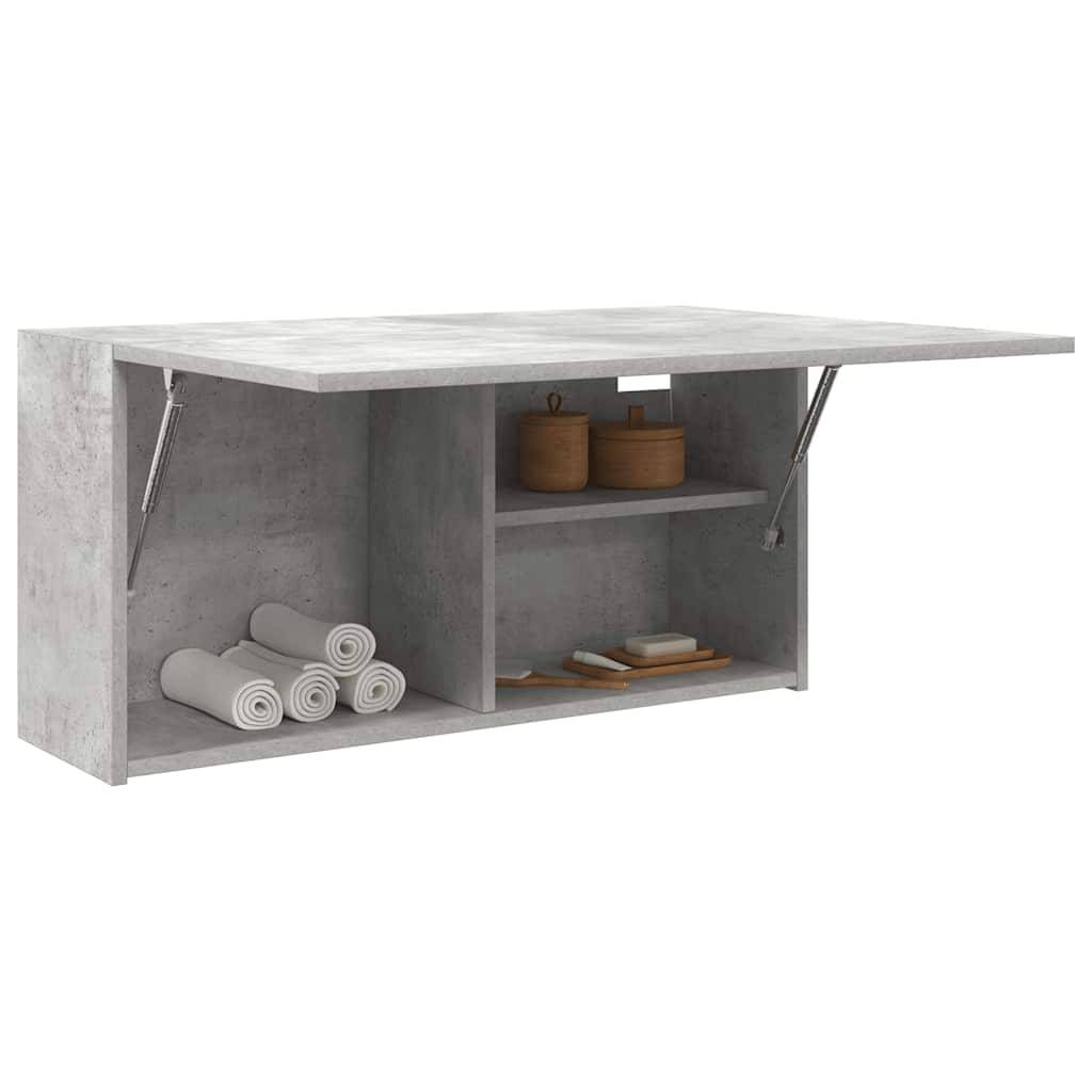 vidaXL Bad-Wandschrank Betongrau 80x25x40 cm Holzwerkstoff