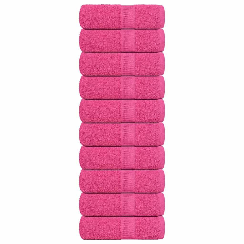 vidaXL Gästetücher 10 Stk. Rosa 30x50 cm 360 g/m² 100% Baumwolle