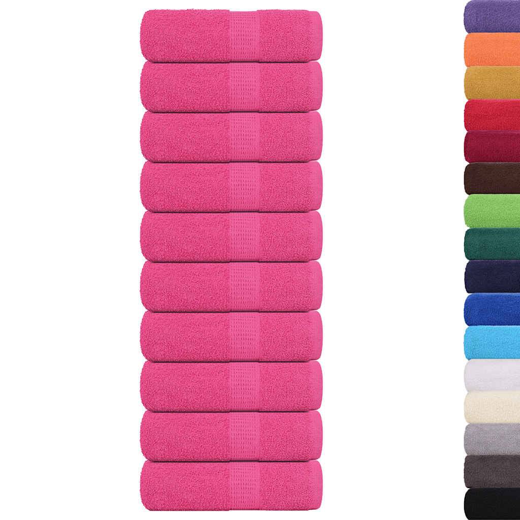 vidaXL Gästetücher 10 Stk. Rosa 30x50 cm 360 g/m² 100% Baumwolle