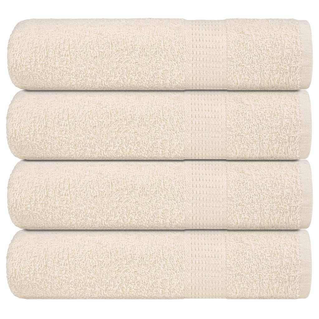 vidaXL Duschtücher 4 Stk. Creme 70x140 cm 360 g/m² 100% Baumwolle