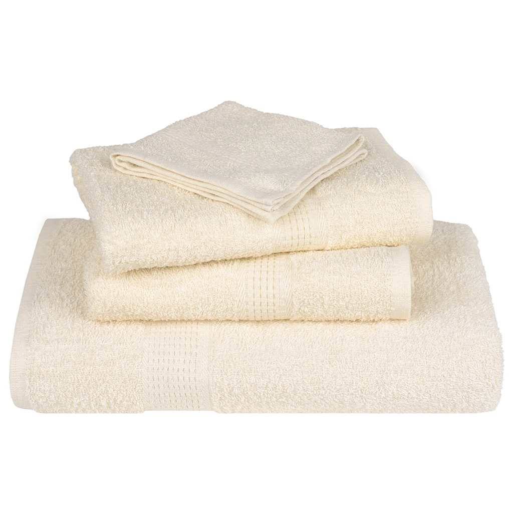 vidaXL Duschtücher 4 Stk. Creme 70x140 cm 360 g/m² 100% Baumwolle