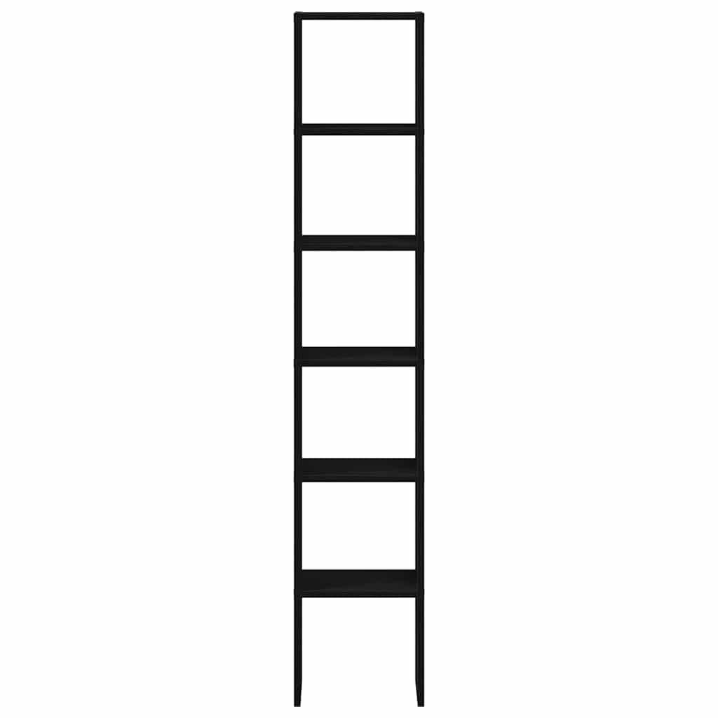 vidaXL Bücherregale 2 Stk. Stapelbar Schwarz Eichen-Optik 30x30x80 cm