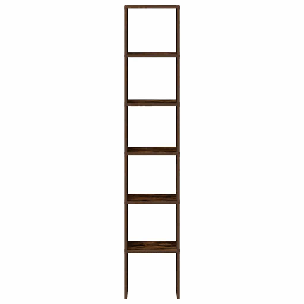 vidaXL Bücherregale 2 Stk. Stapelbar Räuchereiche 30x30x80 cm