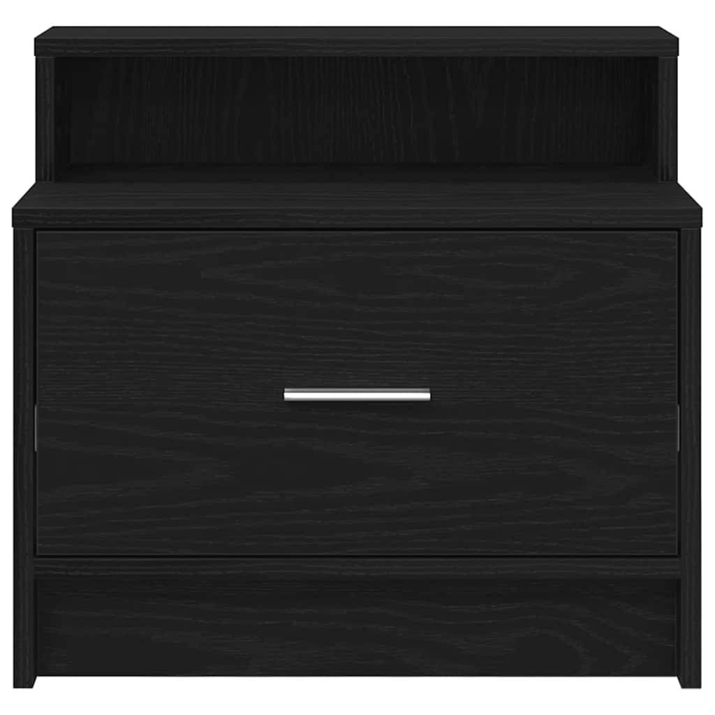 vidaXL Nachttisch mit Schublade Schwarz Eichen-Optik 51x31x47 cm