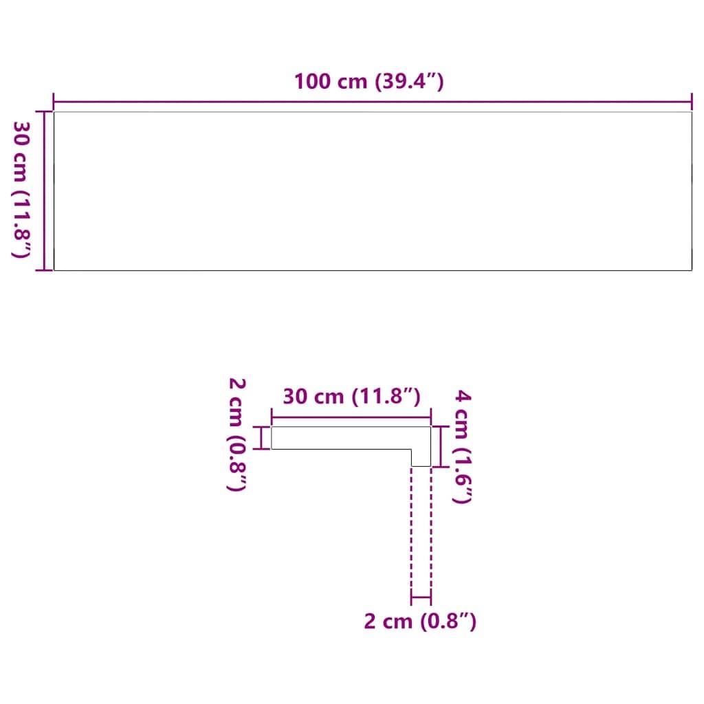 vidaXL Treppenstufen 16 Stk. Dunkelbraun 100x30x2 cm Massivholz Eiche