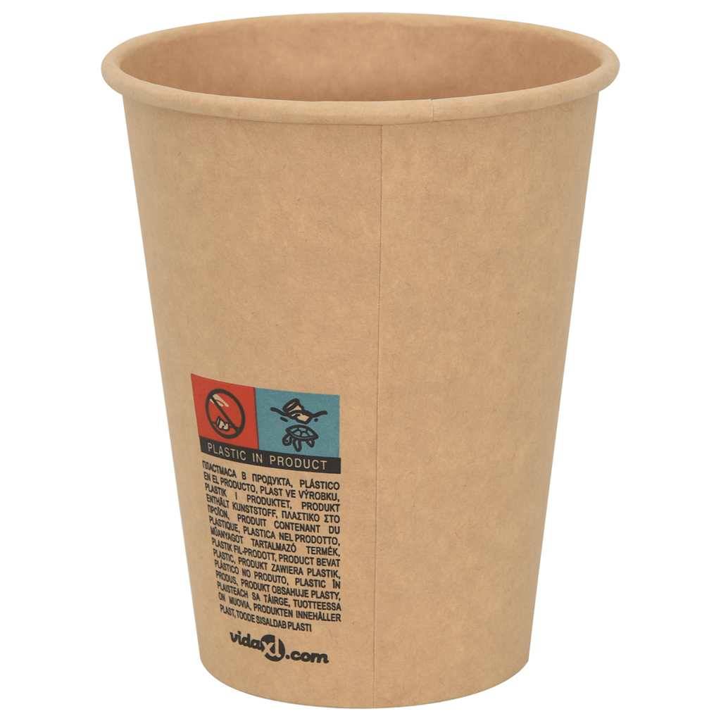 vidaXL Pappbecher 1000 Stk. 12oz 300ml Braun