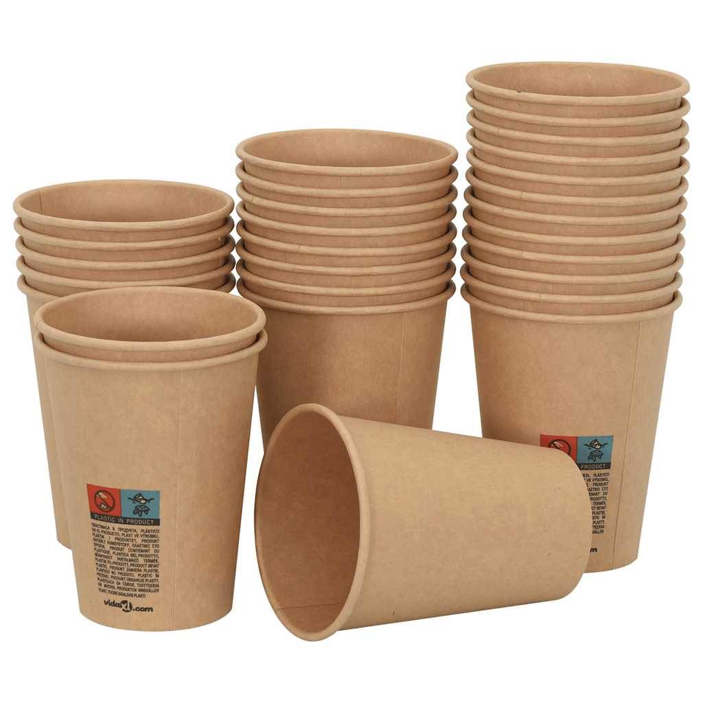 vidaXL Pappbecher 1000 Stk. 12oz 300ml Braun