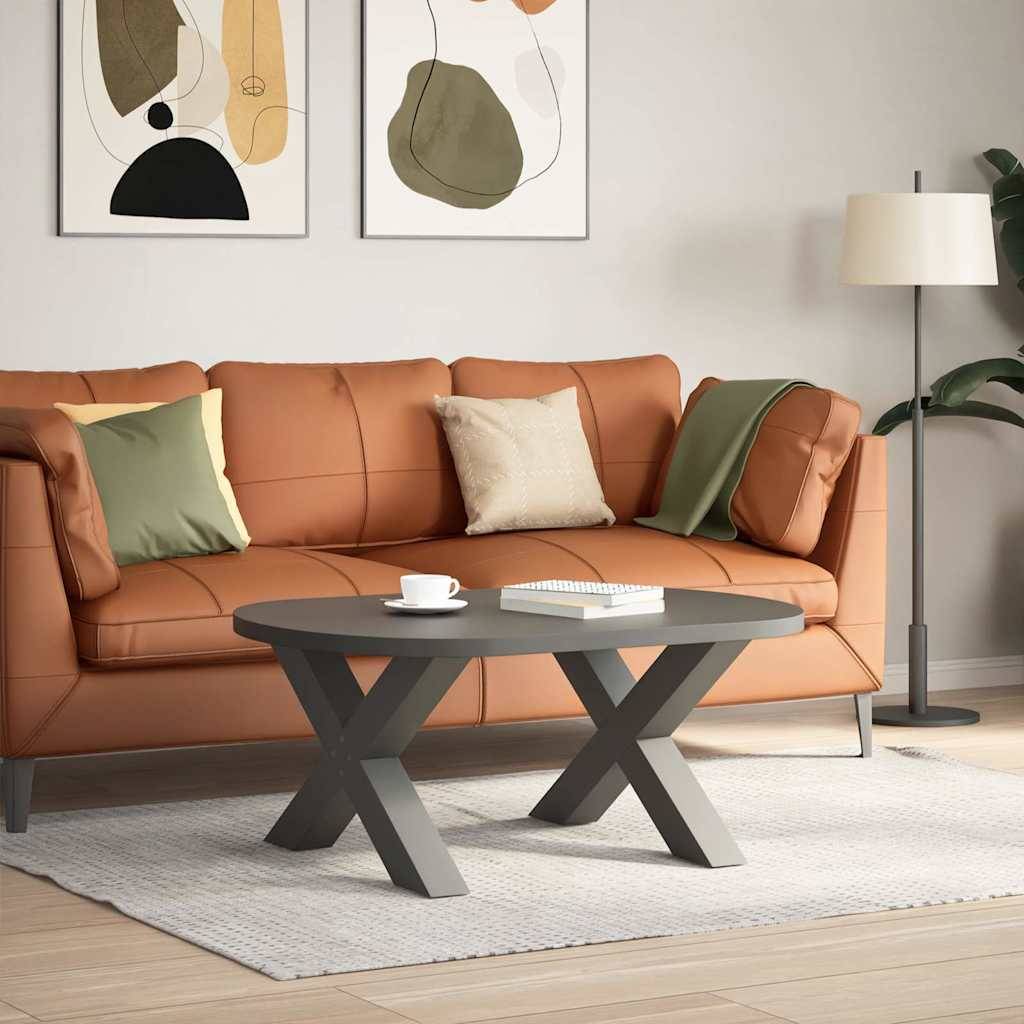vidaXL Couchtischbeine X-Form 2 Stk. Anthrazit 70x(42-43) cm Stahl