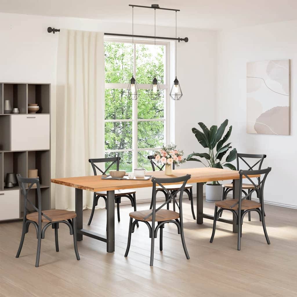 vidaXL Couchtischbeine Anthrazit 2 Stk. 80x(72-73) cm Stahl