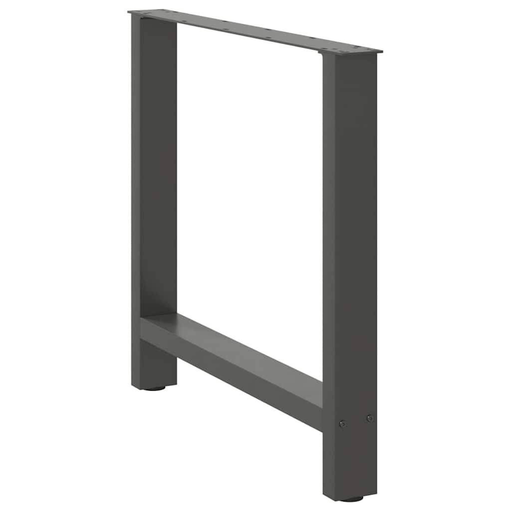 vidaXL Couchtischbeine Anthrazit 2 Stk. 80x(72-73) cm Stahl