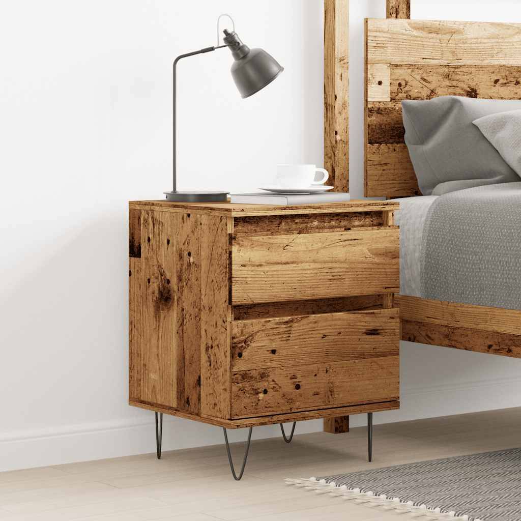 vidaXL Nachttisch Altholz-Optik 40x35x50 cm Holzwerkstoff