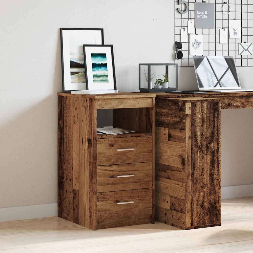 vidaXL Schubladenschrank Altholz-Optik 40x50x76 cm Holzwerkstoff