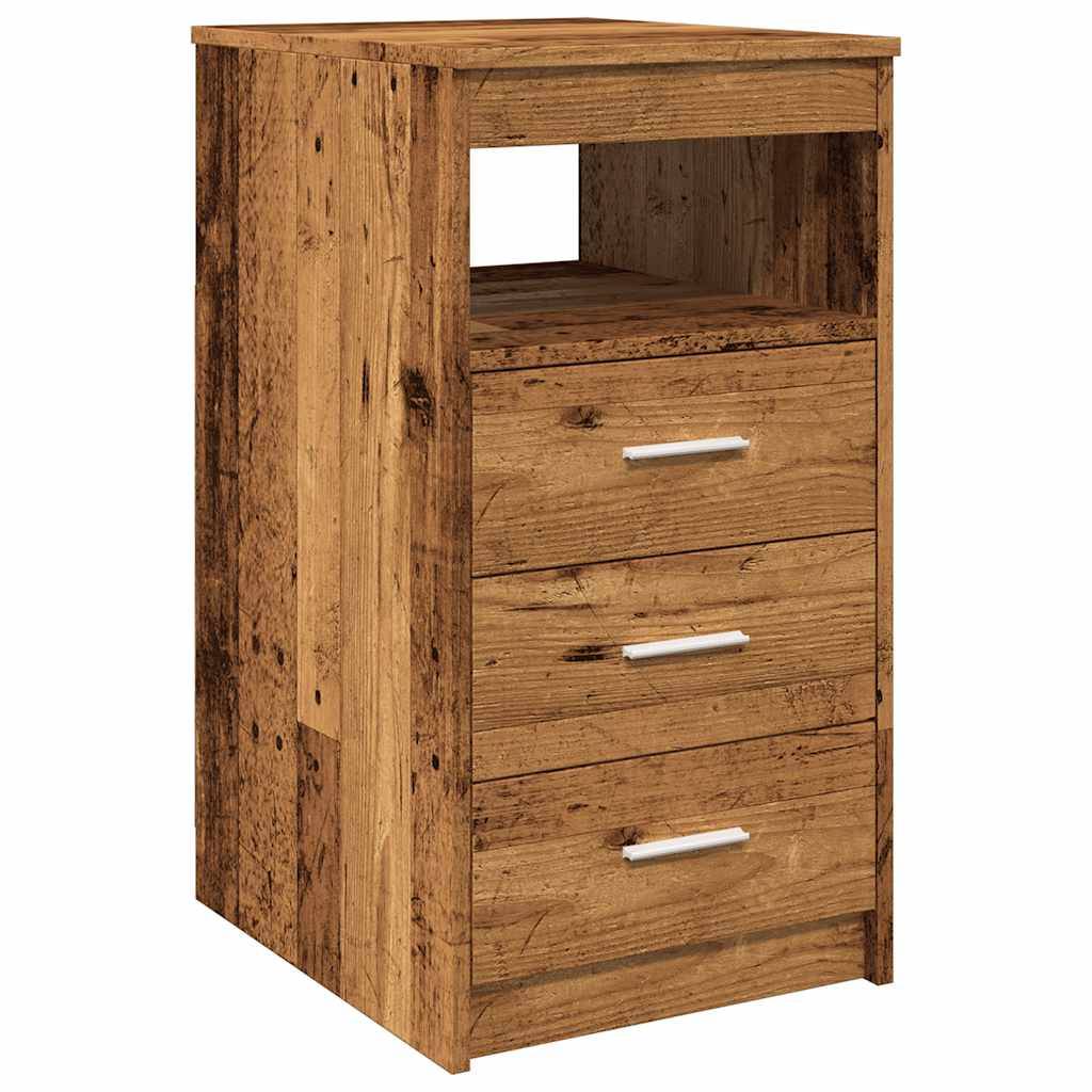 vidaXL Schubladenschrank Altholz-Optik 40x50x76 cm Holzwerkstoff