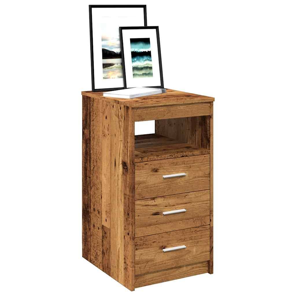 vidaXL Schubladenschrank Altholz-Optik 40x50x76 cm Holzwerkstoff