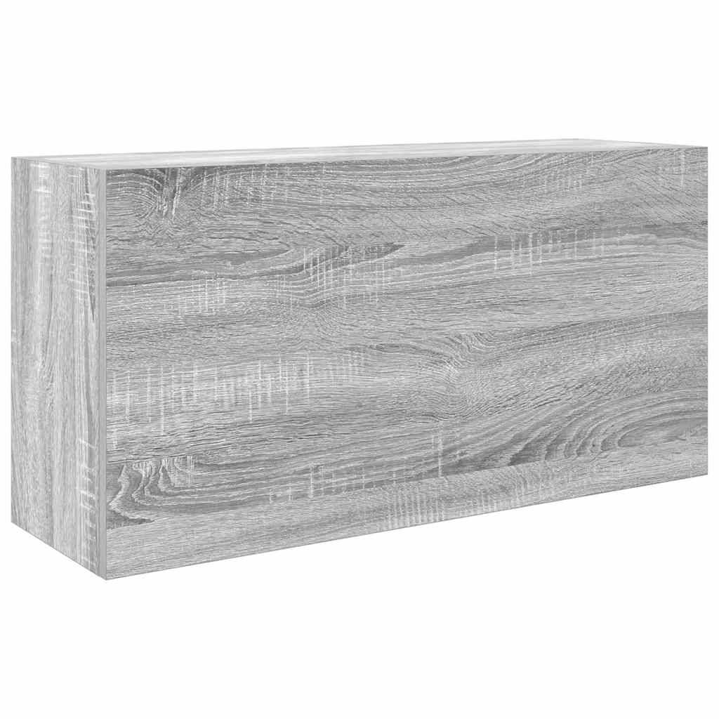 vidaXL Bad-Wandschrank Grau Sonoma 80x25x40 cm Holzwerkstoff