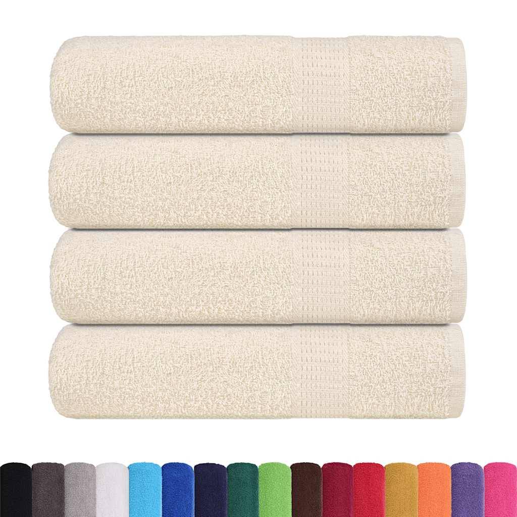 vidaXL Duschtücher 4 Stk. Creme 70x140 cm 360 g/m² 100% Baumwolle