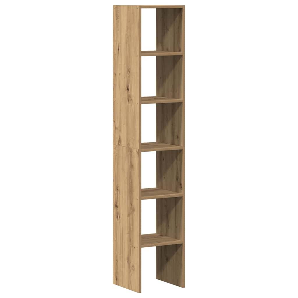 vidaXL Bücherregale 2 Stk. Stapelbar Artisan-Eiche 30x30x80 cm