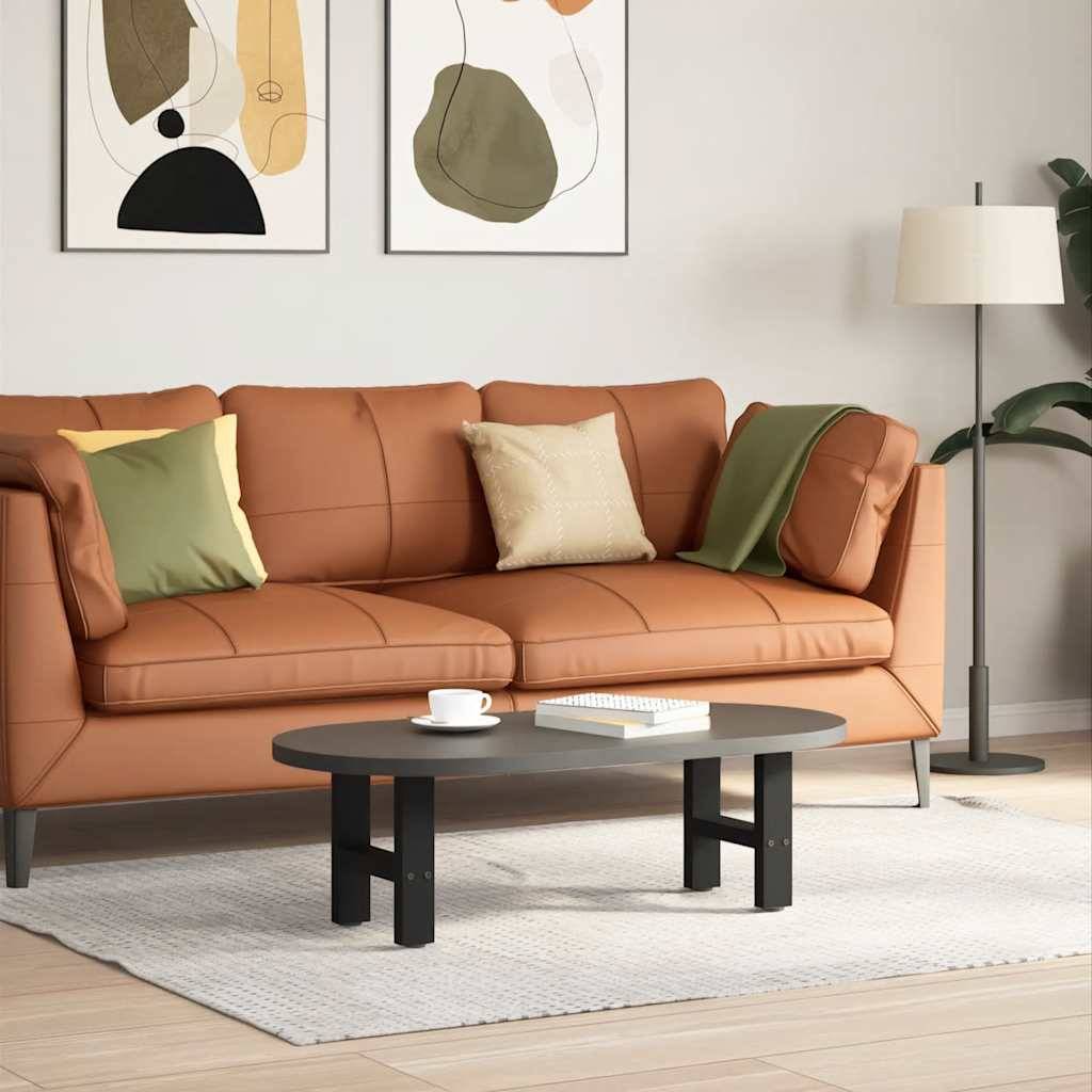 vidaXL Couchtischbeine Schwarz 2 Stk. 40x(30-31) cm Stahl