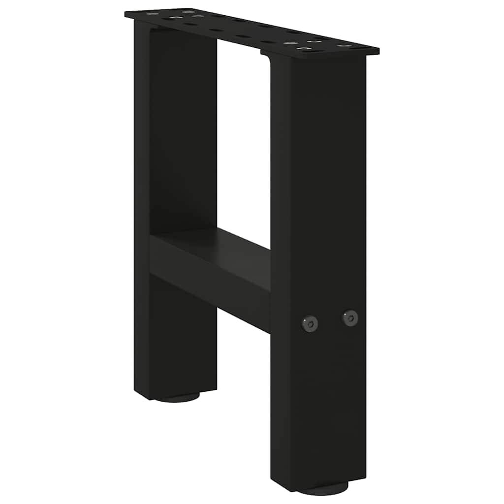 vidaXL Couchtischbeine Schwarz 2 Stk. 40x(30-31) cm Stahl