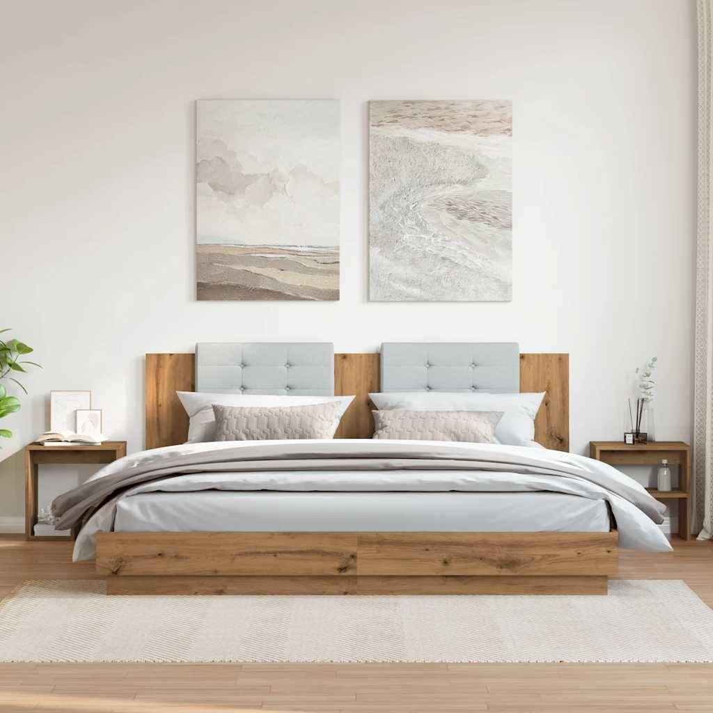 vidaXL Nachttische 2 Stk. Artisan-Eiche 40x30x40 cm Holzwerkstoff