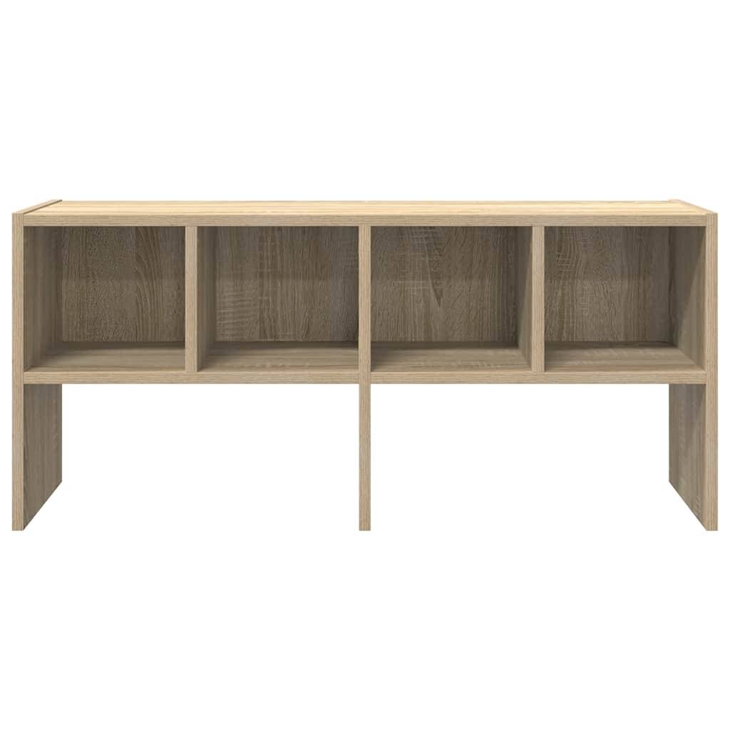 vidaXL Schuhregal Stapelbar Sonoma-Eiche 89,5x30x40 cm