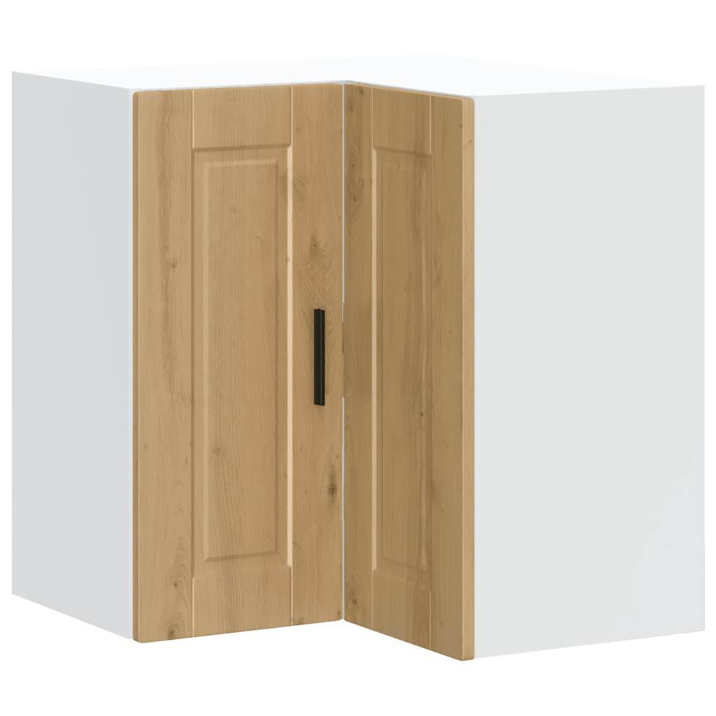 vidaXL Küchen-Eckhängeschrank Porto Artisan-Eiche Holzwerkstoff