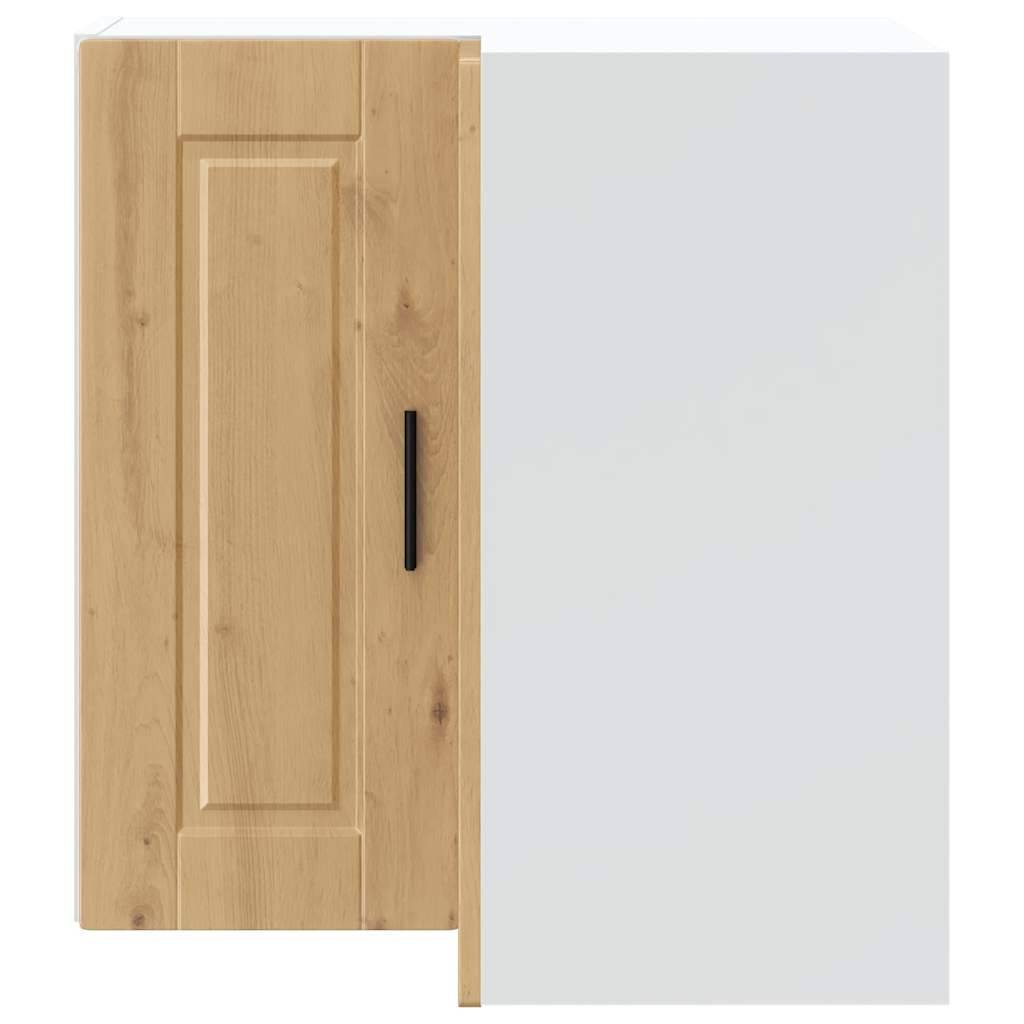 vidaXL Küchen-Eckhängeschrank Porto Artisan-Eiche Holzwerkstoff