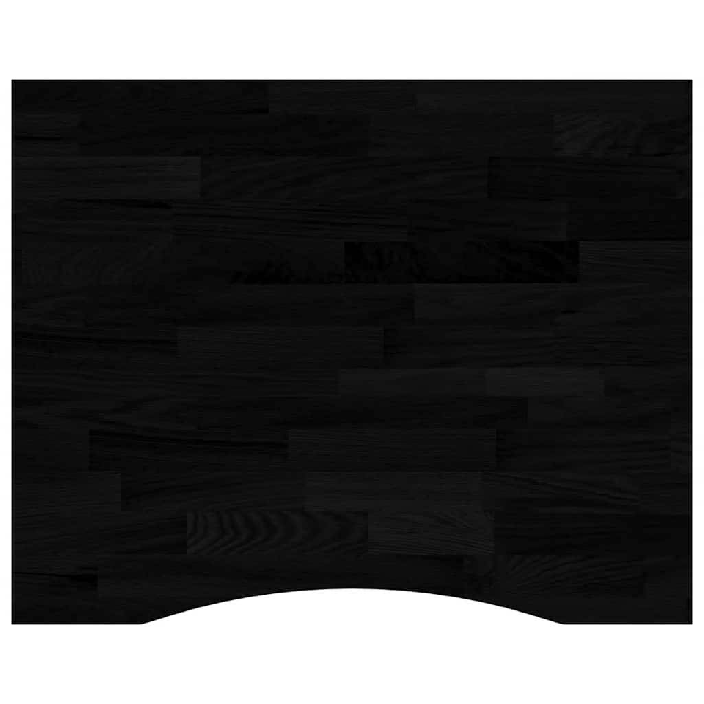 vidaXL Schreibtischplatte Dunkelbraun 100x80x2,5 cm Massivholz Eiche