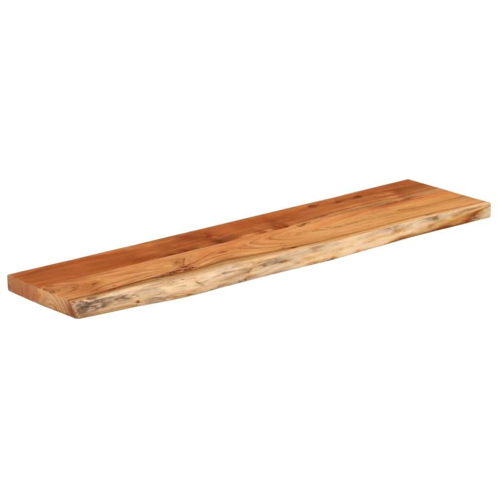 vidaXL Wandregal 120x30x3,8 cm Rechteckig Massivholz Akazie Baumkante