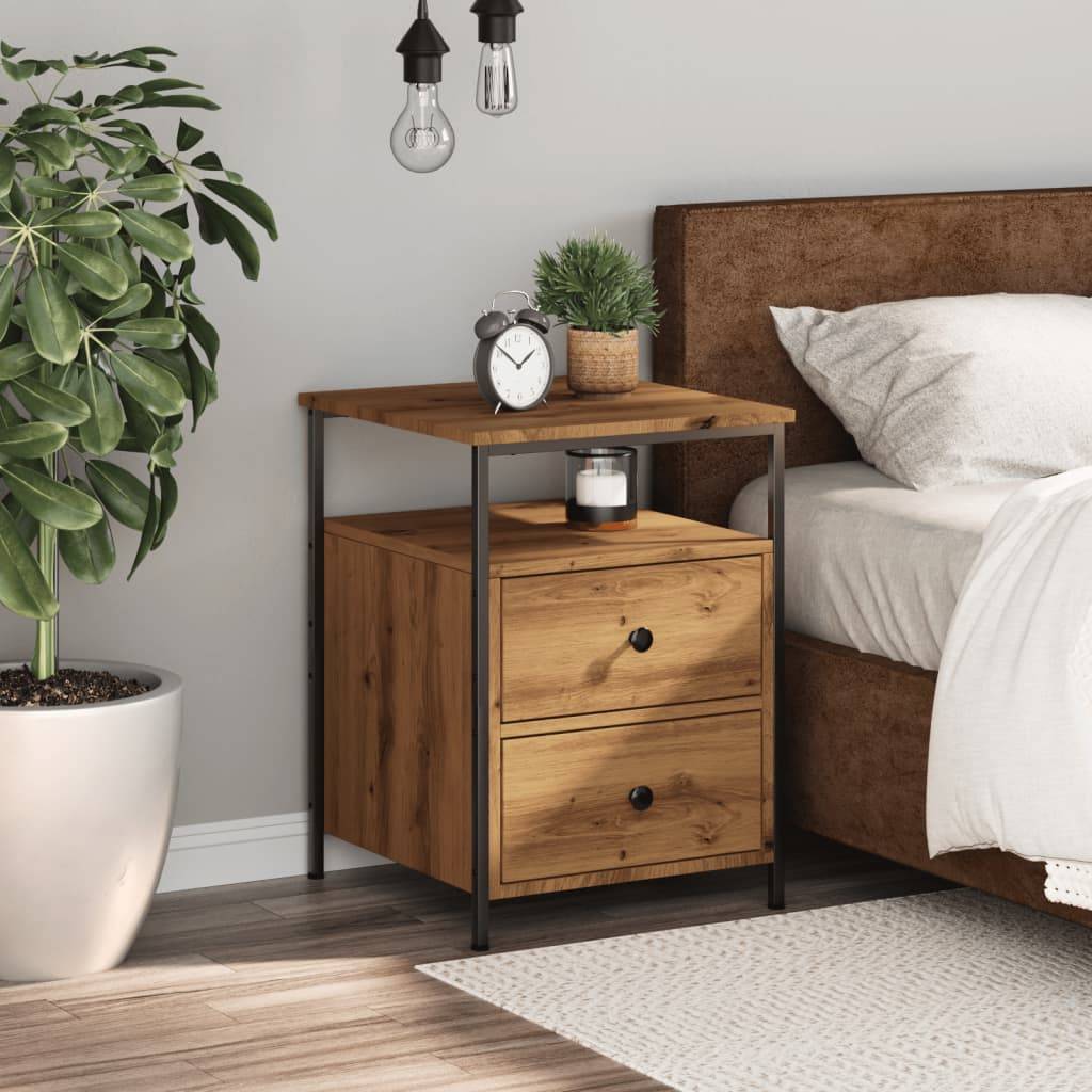 vidaXL Nachttisch Artisan-Eiche 44x45x60 cm Holzwerkstoff
