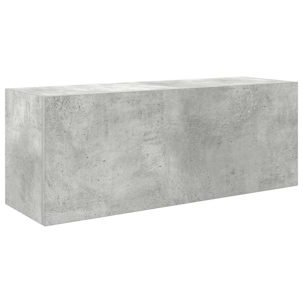 vidaXL Bad-Wandschrank Betongrau 80x25x30 cm Holzwerkstoff