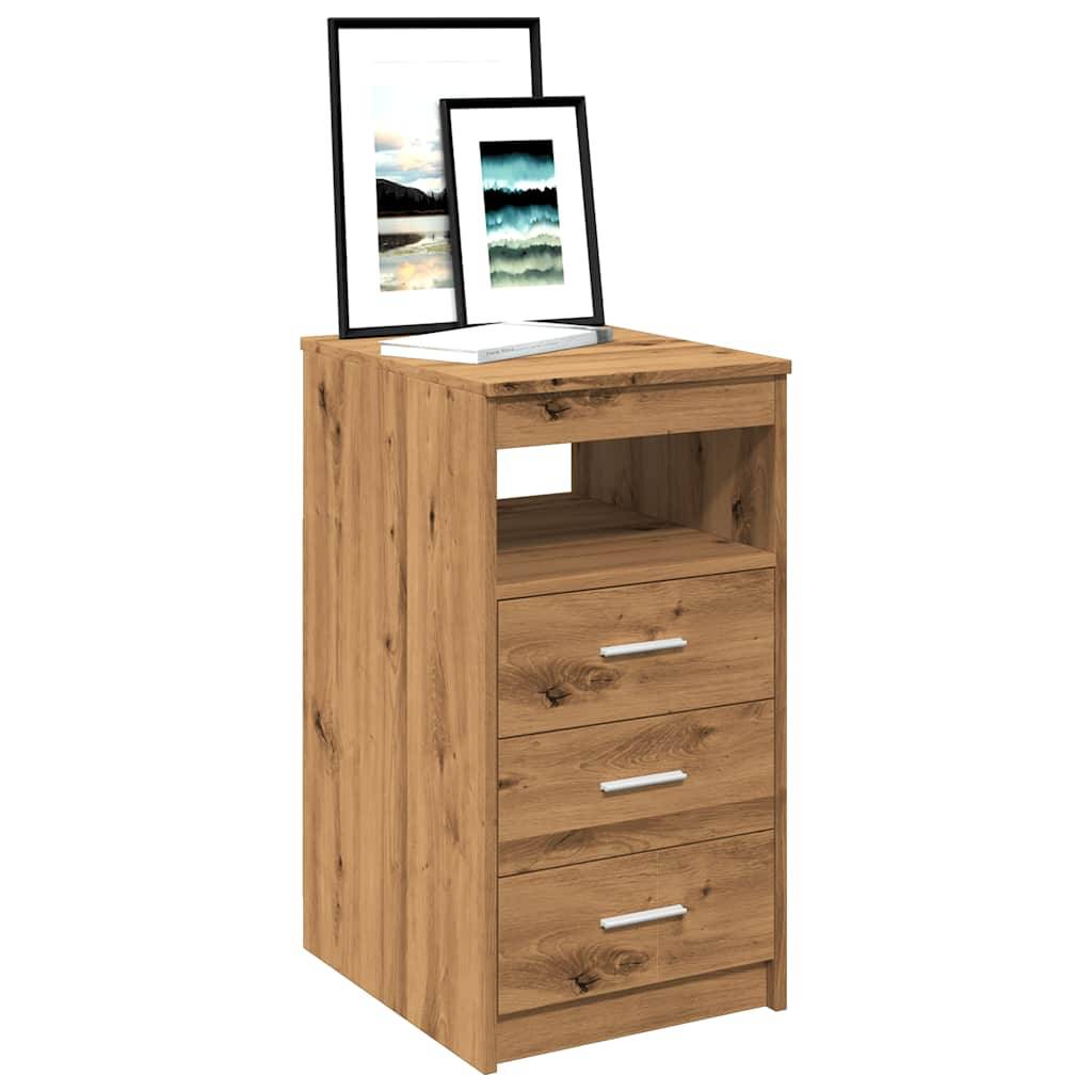 vidaXL Schubladenschrank Artisan-Eiche 40x50x76 cm Holzwerkstoff