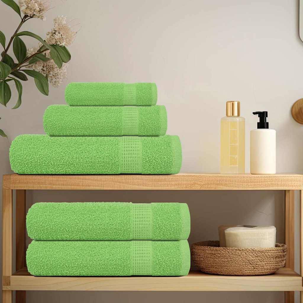 vidaXL Handtücher 2 Stk. Apfelgrün 100x200 cm 360 g/m² 100% Baumwolle