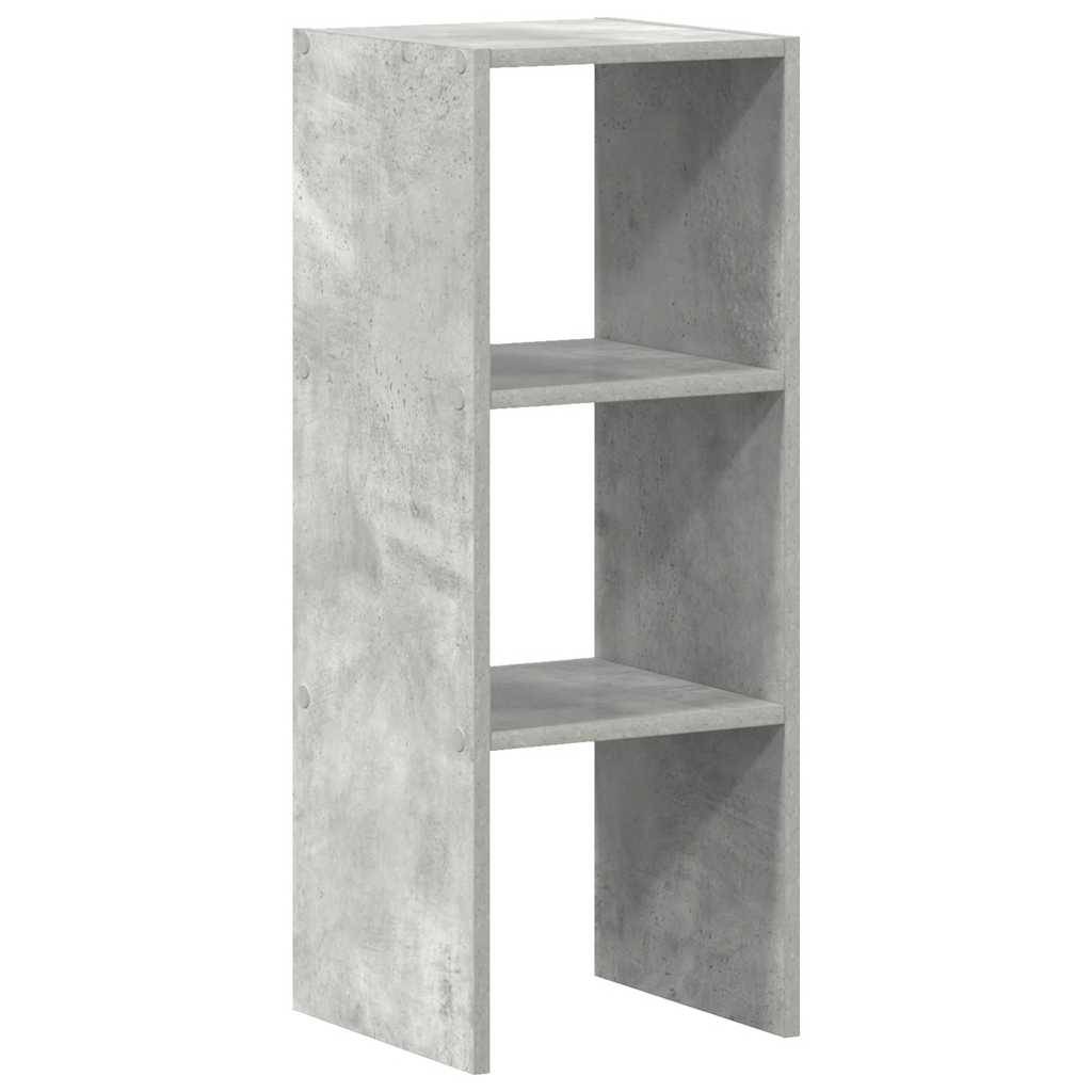 vidaXL Bücherregal Stapelbar Betongrau 30x30x80 cm Holzwerkstoff