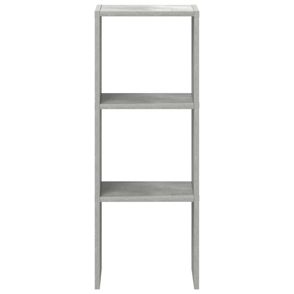 vidaXL Bücherregal Stapelbar Betongrau 30x30x80 cm Holzwerkstoff