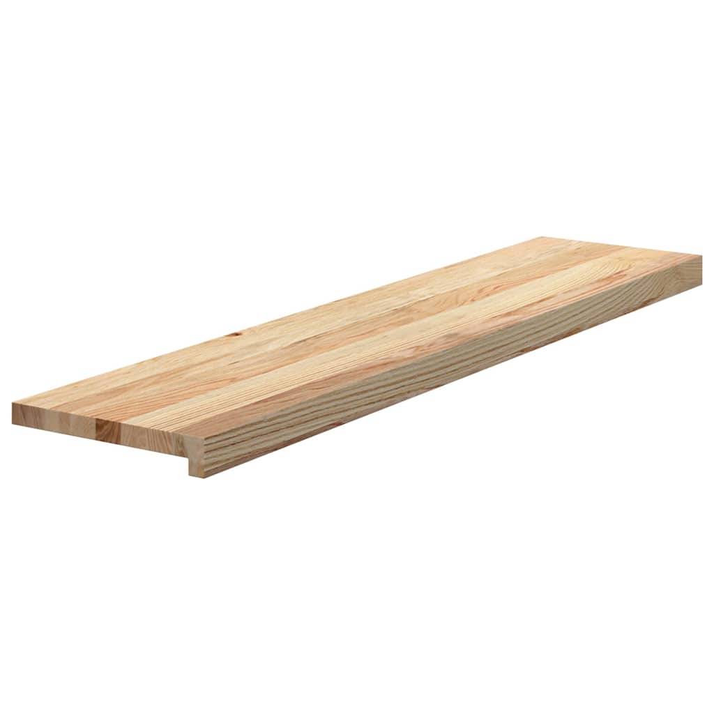 vidaXL Treppenstufen 2 Stk. Unbehandelt 110x25x2 cm Massivholz Eiche