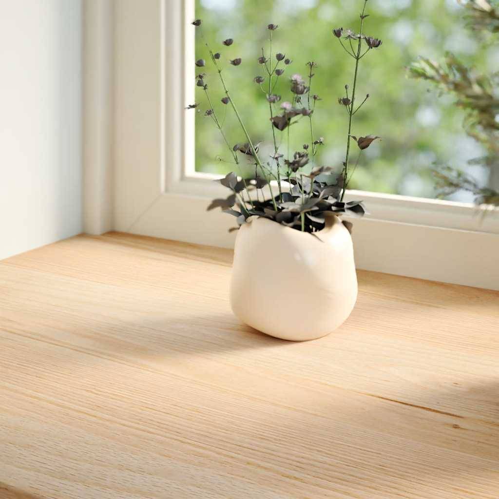 vidaXL Fensterbänke 2 Stk. Unbehandelt 80x40x2 cm Massivholz Eiche