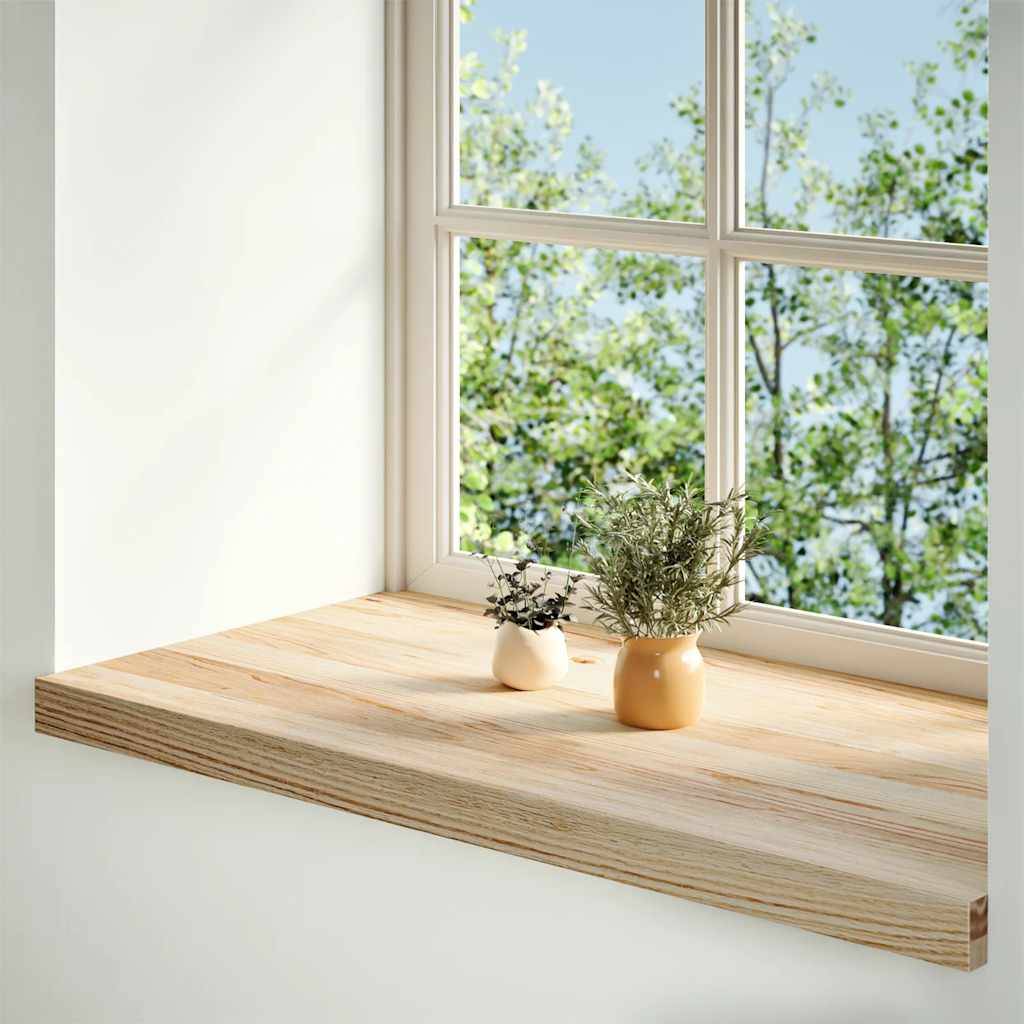 vidaXL Fensterbänke 2 Stk. Unbehandelt 80x40x2 cm Massivholz Eiche