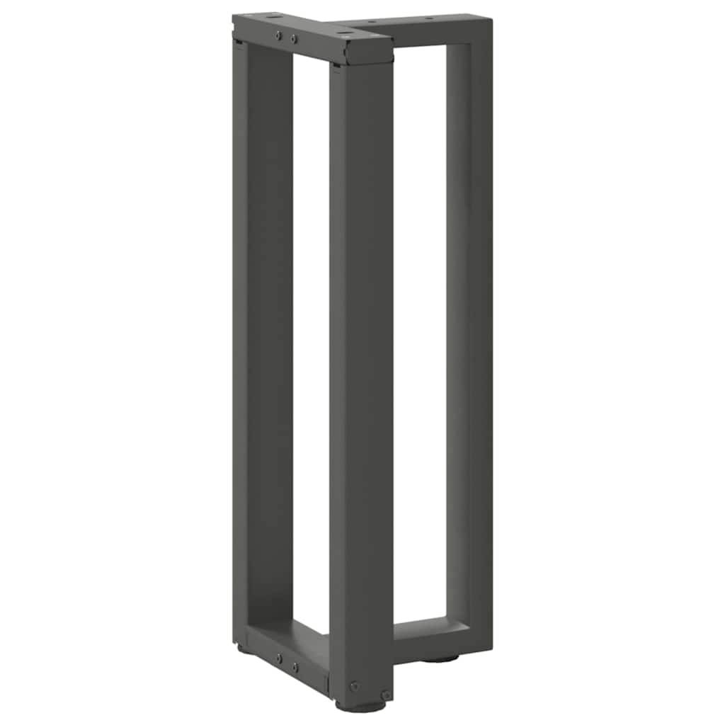 vidaXL Konsolentischbeine T-Form 2Stk. Anthrazit 25x28x(72-73)cm Stahl