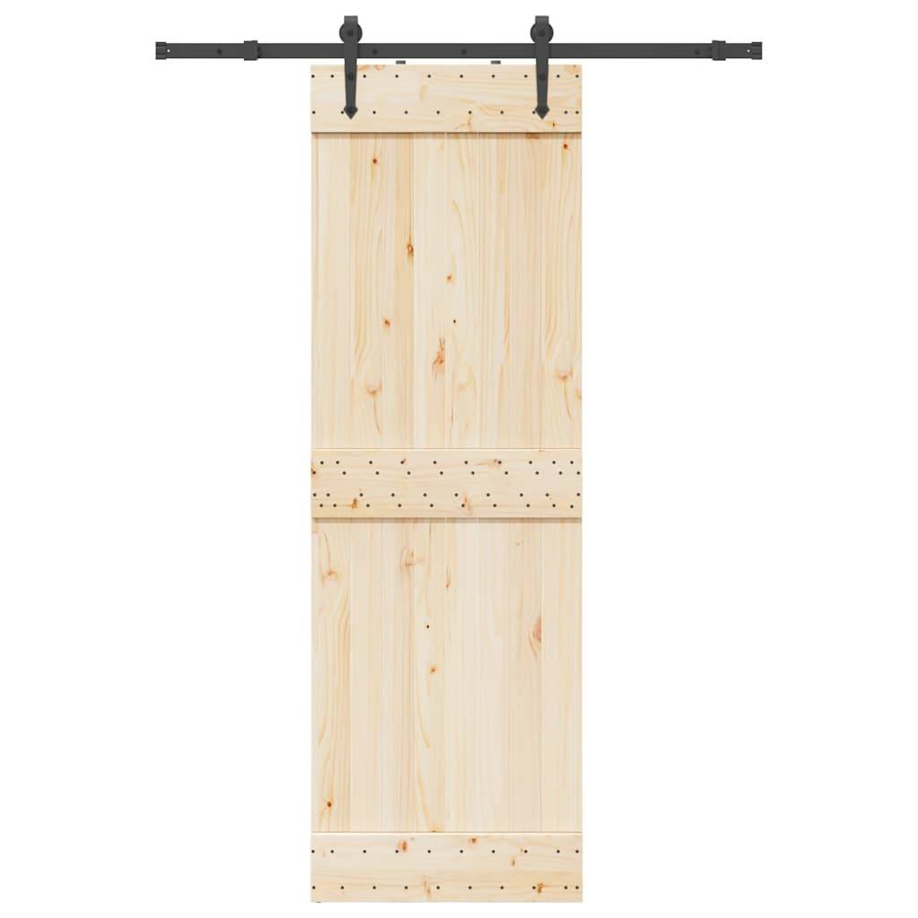 vidaXL Schiebetürbeschlag-Set 152,5 cm Stahl Schwarz